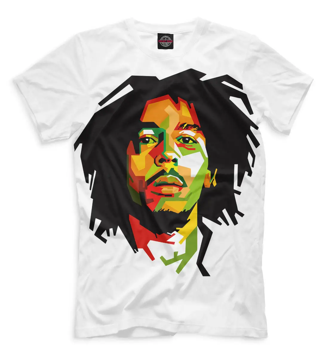 Женская футболка с принтом rasta flag модная в виде флага Реджи Боба Марли лето