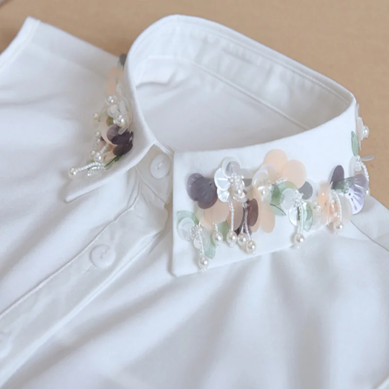 Detachable Vertical Removable Embroidered wooden ear Shirt false neck Collar Women beaded decorative sweater wild fake collar
Detachable Vertical Removable Embroidered wooden ear Shirt false neck Collar Women beaded decorative sweater wild fake collar