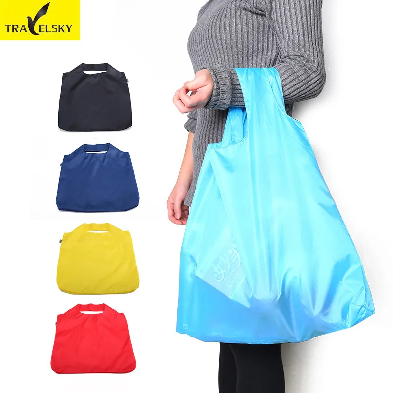 Travelsky 2019 New Eco-friendly folding shopping bag Large Capacity Nylon Bags Solid color reusable waterproof bag Drop Shipping
Travelsky 2019 New Eco-friendly folding shopping bag Large Capacity Nylon Bags Solid color reusable waterproof bag Drop Shipping