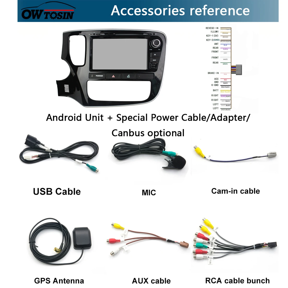 DVD-плеер Автомобильный с 8 "IPS 1280*720 ядер 4 Гб ОЗУ + 64 ПЗУ Android 9 0 для Mitsubishi Outlander 2013-2018