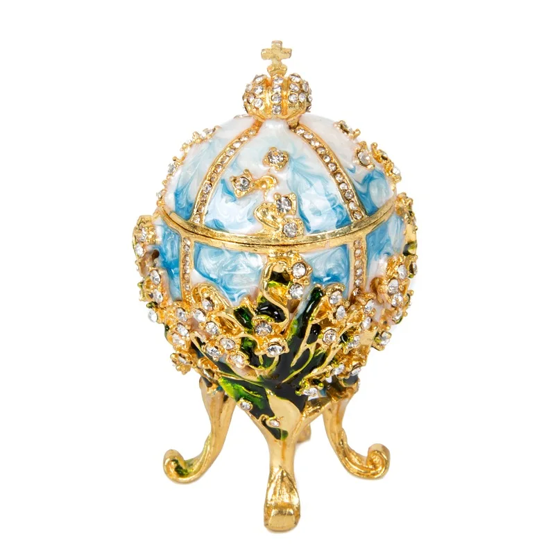 Металлическое изысканное маленькое яйцо марки FLETCHER для украшения дома|Статуэтки