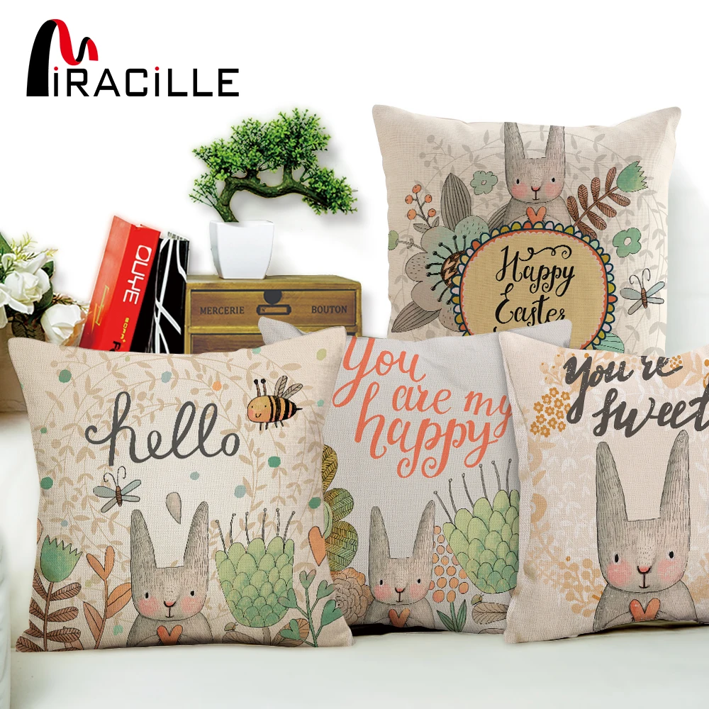 Miracille Animal Cushion Cover Cute Cartoon Rabbit Series for Children Decorative Throw Pillowcase for Sofa Car Chair Home Decor
Miracille Animal Cushion Cover Cute Cartoon Rabbit Series for Children Decorative Throw Pillowcase for Sofa Car Chair Home Decor