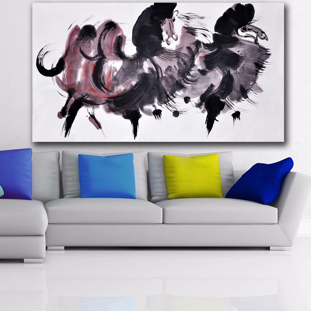 Large Ink Painting two Horses Art Canvas oil painting Poster Print Wall Art Painting Art Pictures For Living Room Home Decor
Large Ink Painting two Horses Art Canvas oil painting Poster Print Wall Art Painting Art Pictures For Living Room Home Decor