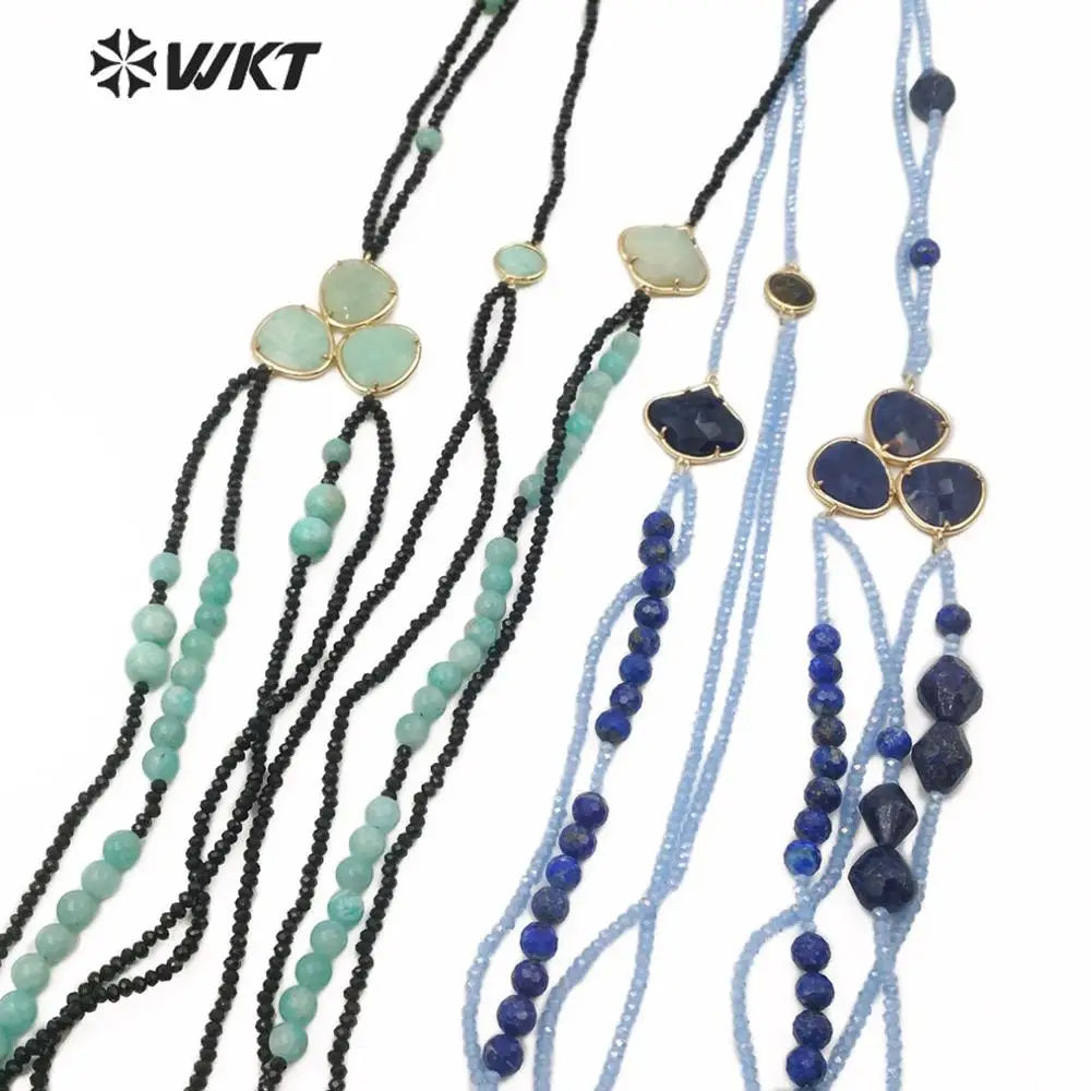 WT-N1156 Natural Amazonite & Blue Lapis Necklace Women Fashion Necklace Jewelry Handmade Beaded Necklace 36Inch
WT-N1156 Natural Amazonite & Blue Lapis Necklace Women Fashion Necklace Jewelry Handmade Beaded Necklace 36Inch