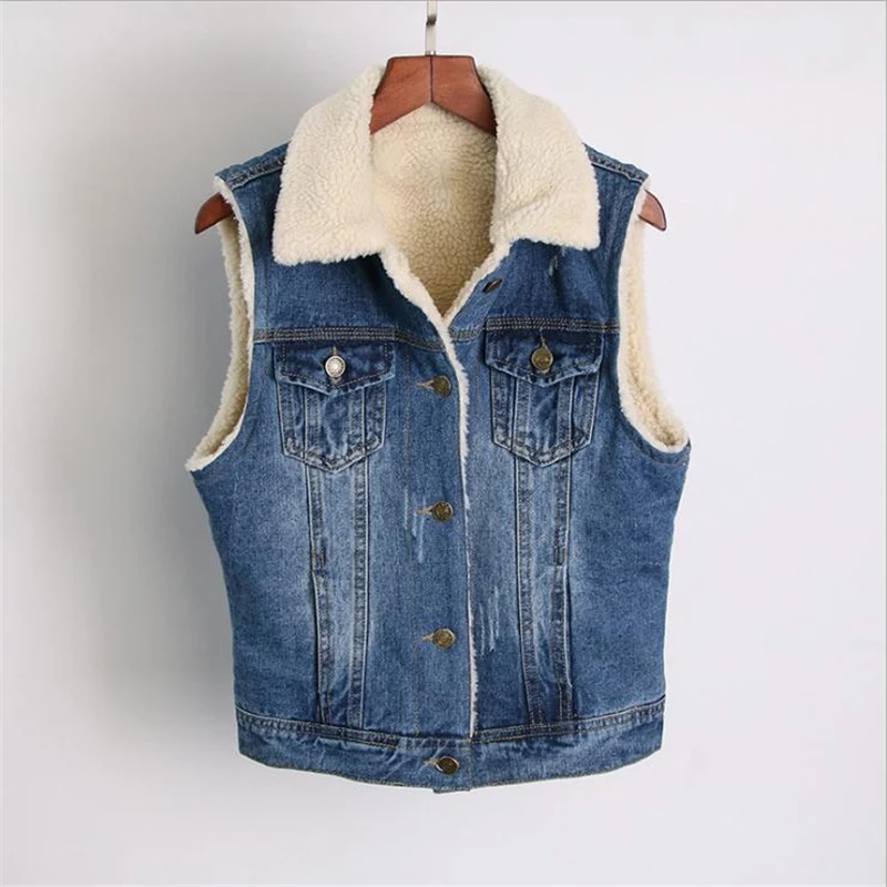 Woman Autumn Hot Sale Velvet Denim Vests Winer Hot Sale Thick Vest Warm Denim Waistcoat Women Coat Jackets Chaleco Gilet
Woman Autumn Hot Sale Velvet Denim Vests Winer Hot Sale Thick Vest Warm Denim Waistcoat Women Coat Jackets Chaleco Gilet