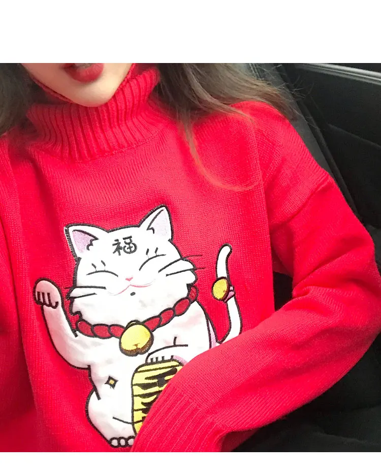TAJIYANE Women Outwear Knitted Turtleneck Sweater Female Cartoon Turtleneck Collar Pullovers Warm 2018 New Fashion Style LD244
TAJIYANE Women Outwear Knitted Turtleneck Sweater Female Cartoon Turtleneck Collar Pullovers Warm 2018 New Fashion Style LD244
