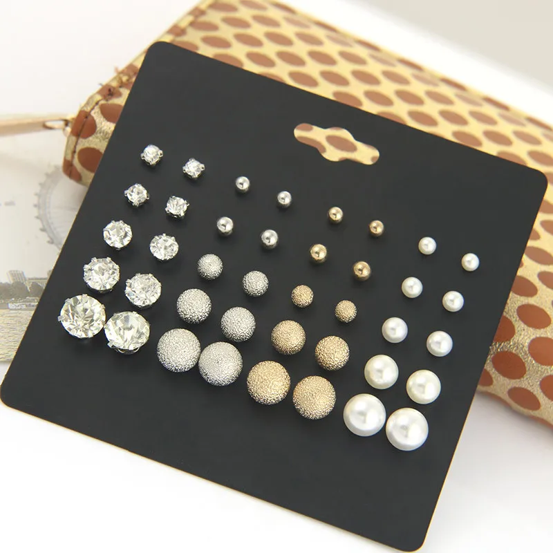 Free Shipping 20Pairs/Sets Round Ball Alloy Crystal Pearl Stud Earrings Sets For Women Boho Cute Super Value Stud Earrings Sets
Free Shipping 20Pairs/Sets Round Ball Alloy Crystal Pearl Stud Earrings Sets For Women Boho Cute Super Value Stud Earrings Sets