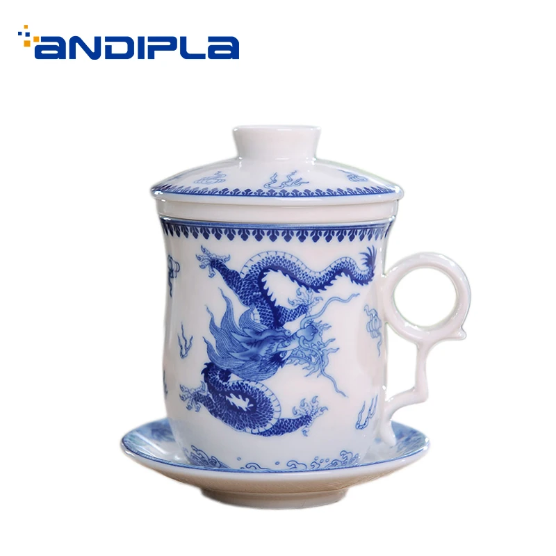 4PCS/Lot Jingdezhen Art Dragon Ceramic Porcelain Tea Mug with Lid Filter Saucer Kit Drinkware Vintage Water Cup Birthday Gifts
4PCS/Lot Jingdezhen Art Dragon Ceramic Porcelain Tea Mug with Lid Filter Saucer Kit Drinkware Vintage Water Cup Birthday Gifts