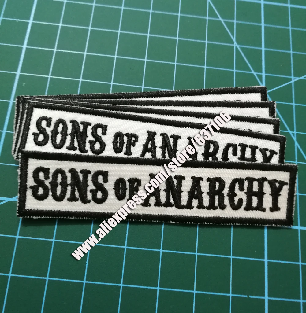Нашивки с надписью Sons of Vest одежда для байкеров анархия вышивкой аппликация