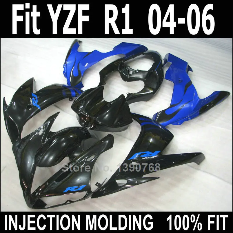 Motorcycle fairing kit for Yamaha YZF R1 2004 2005 2006 black blue body work parts fairings kit YZFR1 04 05 06 NV04
Motorcycle fairing kit for Yamaha YZF R1 2004 2005 2006 black blue body work parts fairings kit YZFR1 04 05 06 NV04