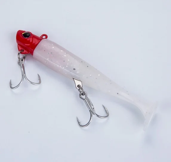 T tail soft bait with lead head for lure fishing with out hooks large size separate lure