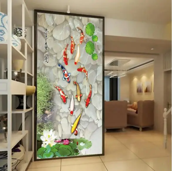 Custom 3D Fish Lotus Flower Mural Wallpaper Waterproof Thickened Wall Sticker Print Paintings 3D Entrance Murals Landscape
Custom 3D Fish Lotus Flower Mural Wallpaper Waterproof Thickened Wall Sticker Print Paintings 3D Entrance Murals Landscape