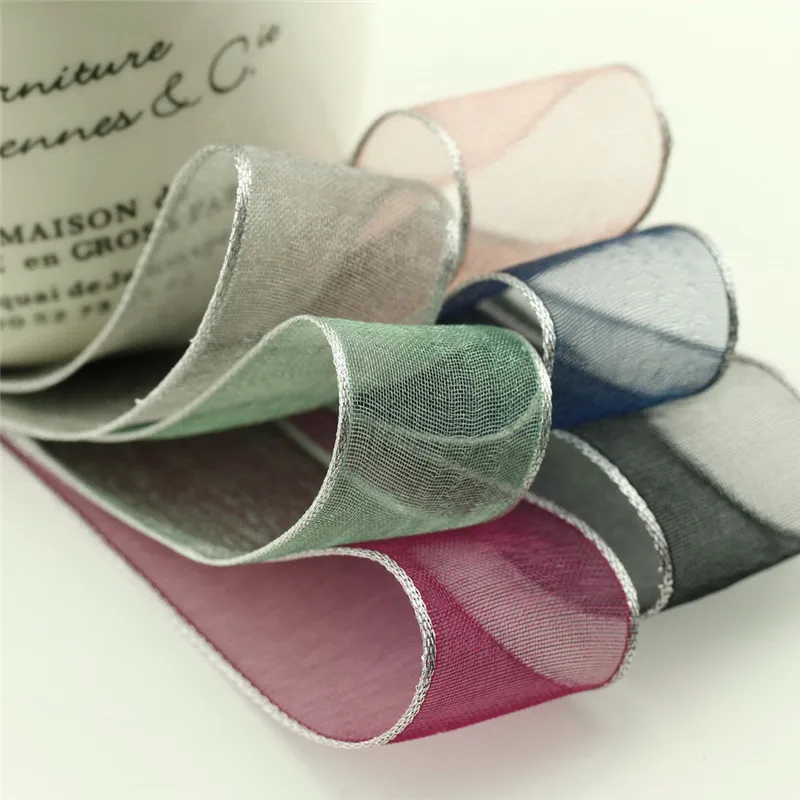 5meter/lot Silk ribbon 15|25|40mm Inlay Silver Edge Snow Belt Clothing Quality Handmade Hair Accessories Material Ribbon T-050
5meter/lot Silk ribbon 15|25|40mm Inlay Silver Edge Snow Belt Clothing Quality Handmade Hair Accessories Material Ribbon T-050