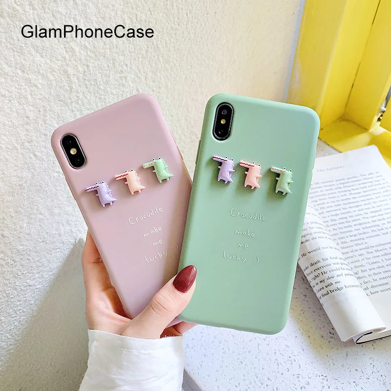 GlamPhoneCase чехол для телефона с рисунком крокодила iPhone X XS Max XR Мягкий силиконовый 7 8 6