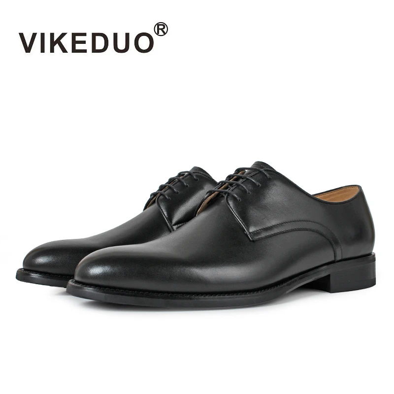 VIKEDUO Handmade Men's Derby Shoes Solid Black Genuine Caft Leather Shoe Fashion Business Wedding Office Formal Dress Footwear
VIKEDUO Handmade Men's Derby Shoes Solid Black Genuine Caft Leather Shoe Fashion Business Wedding Office Formal Dress Footwear