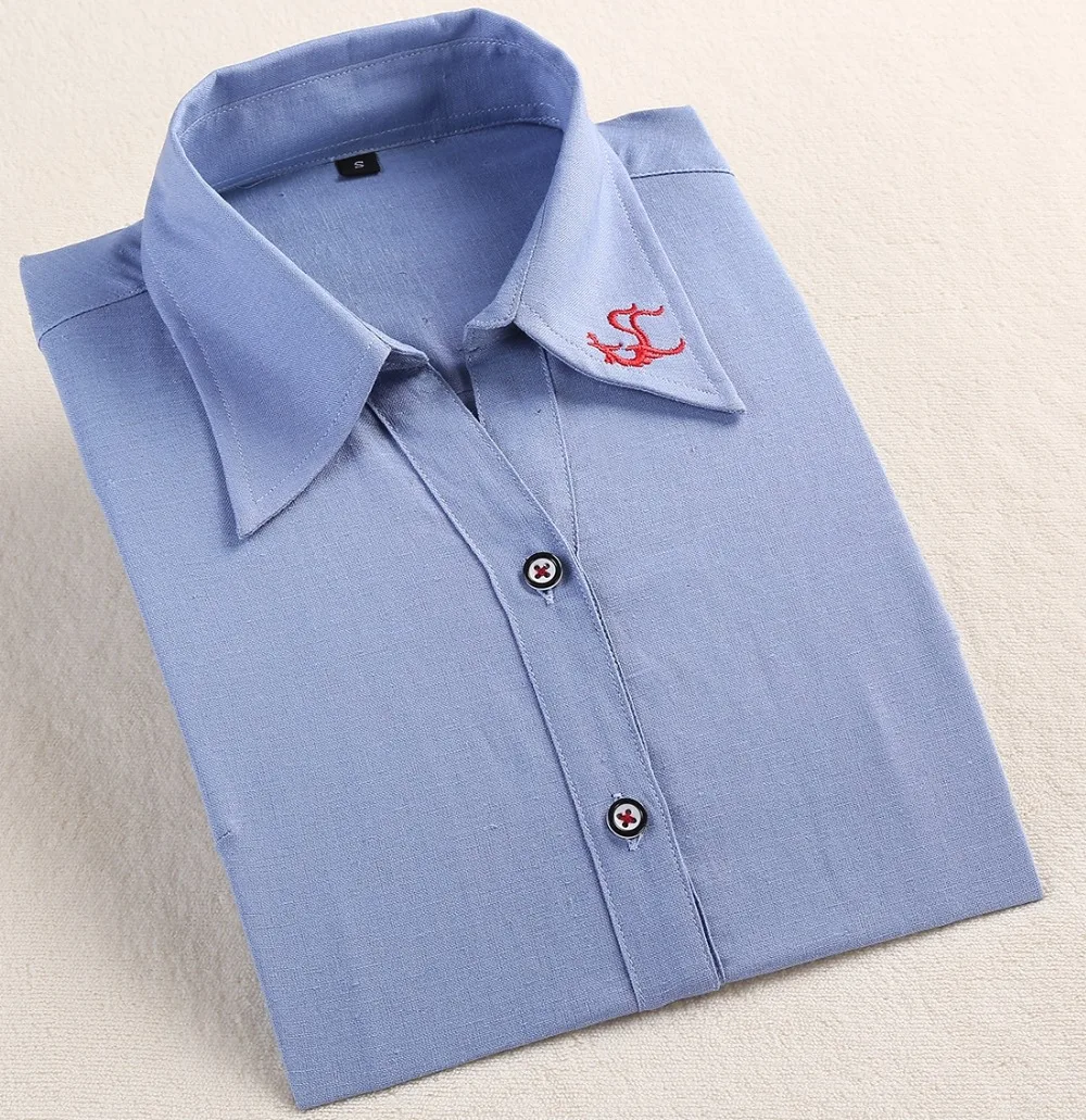 Dioufond Embroidery Women Shirts Blouses Collar Office Ladies Tops White Long Sleeve Shirt Women Work Cotton Linen Clothes
Dioufond Embroidery Women Shirts Blouses Collar Office Ladies Tops White Long Sleeve Shirt Women Work Cotton Linen Clothes