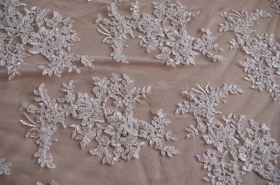 1 yard Bead Embroidered Wedding Dress Fabric Bridal Cord Face Fabric Super Gorgeous Lace Fabric, DZF005
1 yard Bead Embroidered Wedding Dress Fabric Bridal Cord Face Fabric Super Gorgeous Lace Fabric, DZF005