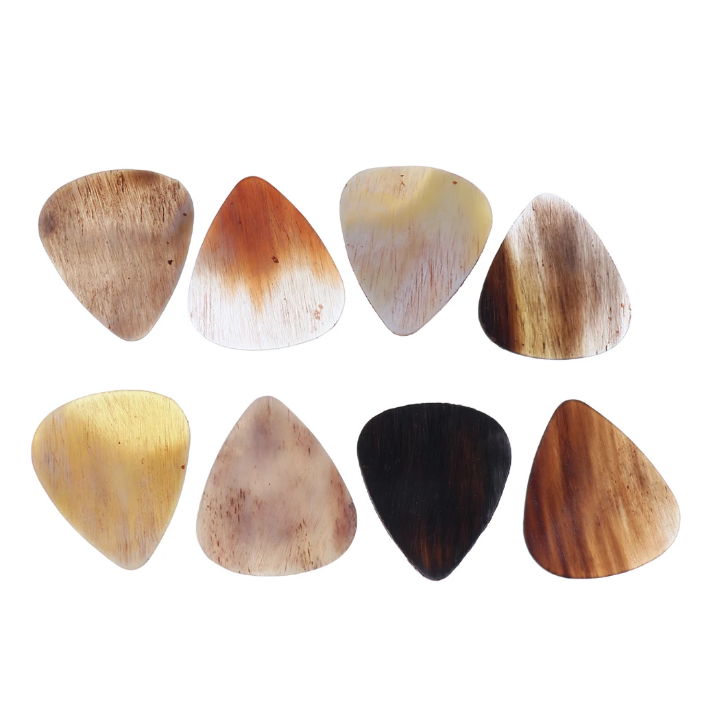Pack of 8 Handcrafted Horn Guitar Picks Plectrums for Acoustic Electric Guitar Parts Accessories
Pack of 8 Handcrafted Horn Guitar Picks Plectrums for Acoustic Electric Guitar Parts Accessories
