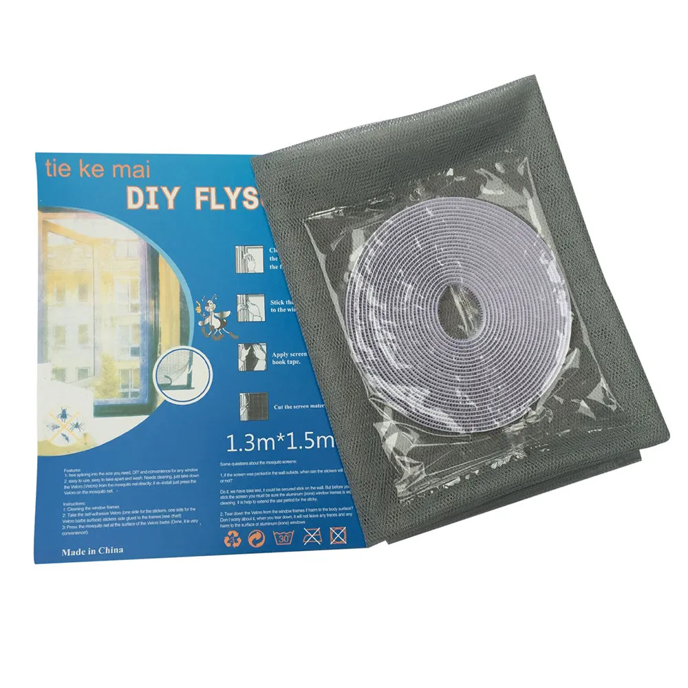 130cmx150cm Fly Mosquito Window Net Mesh Screen Room Cortinas Mosquito Curtains Net Curtain Protector Fly Screen Inset 2019
130cmx150cm Fly Mosquito Window Net Mesh Screen Room Cortinas Mosquito Curtains Net Curtain Protector Fly Screen Inset 2019