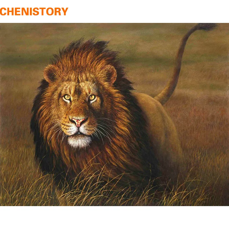 CHENISTORY Lion Animals Diy Digital Painting By Numbers Kits Drawing Painting By Numebrs Hand Painted Oil Painting Wall Artwork
CHENISTORY Lion Animals Diy Digital Painting By Numbers Kits Drawing Painting By Numebrs Hand Painted Oil Painting Wall Artwork