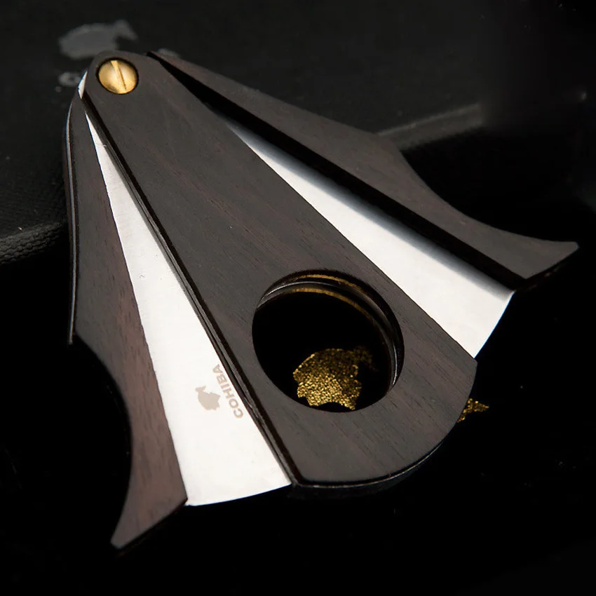 COHIBA Double Blades Rose Wood Stainless Steel Cigar Cutter Pocket Gadget Zigarre Knife Smoking Accessories Guillotine 849U
COHIBA Double Blades Rose Wood Stainless Steel Cigar Cutter Pocket Gadget Zigarre Knife Smoking Accessories Guillotine 849U