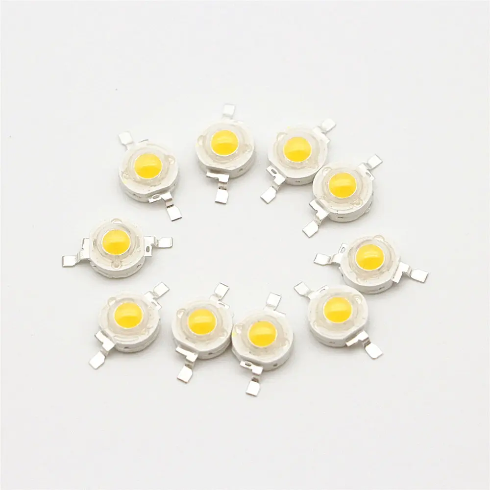 

10/100/1000Pcs Epistar High Power 1W / 3W LED Chips Bulb Diode Lamp SMD Warm white / White Light Source for DIY LED Spotlight