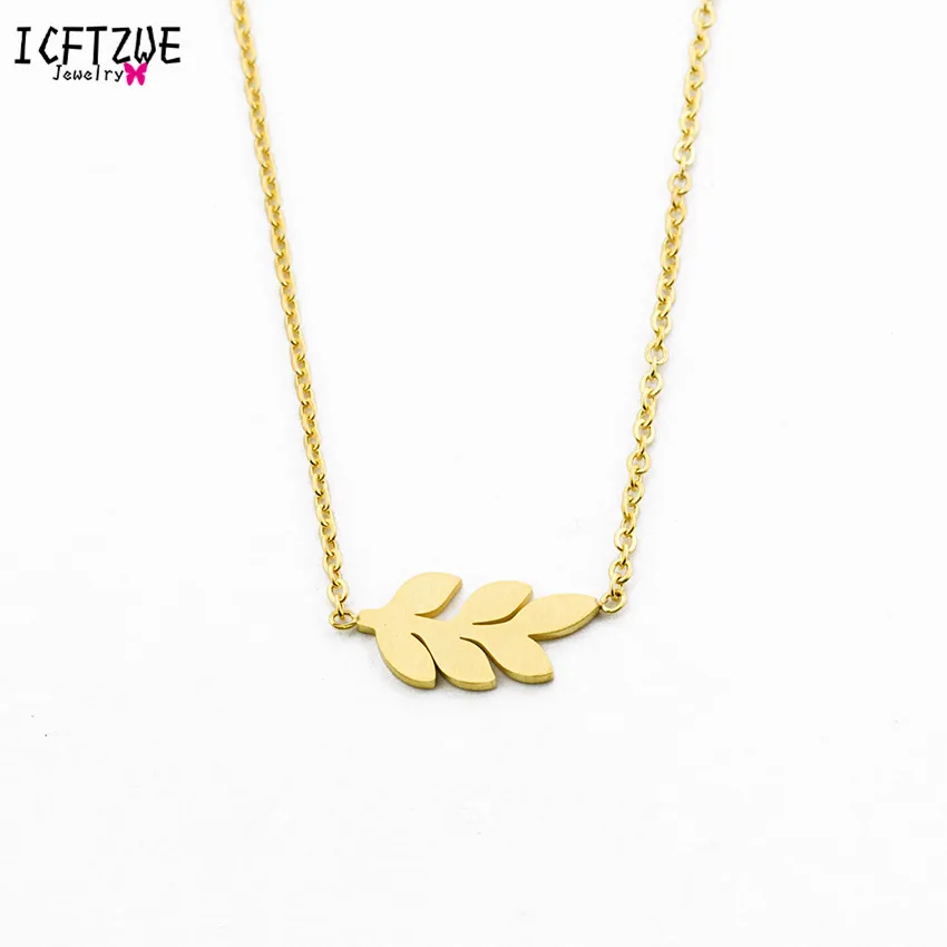 Handmade Jewelry Gold Colour Kolye Pendant Stainless Steel Chains Laurel Leaf Statement Necklace For Women Bff Bridesmaid Gift
Handmade Jewelry Gold Colour Kolye Pendant Stainless Steel Chains Laurel Leaf Statement Necklace For Women Bff Bridesmaid Gift