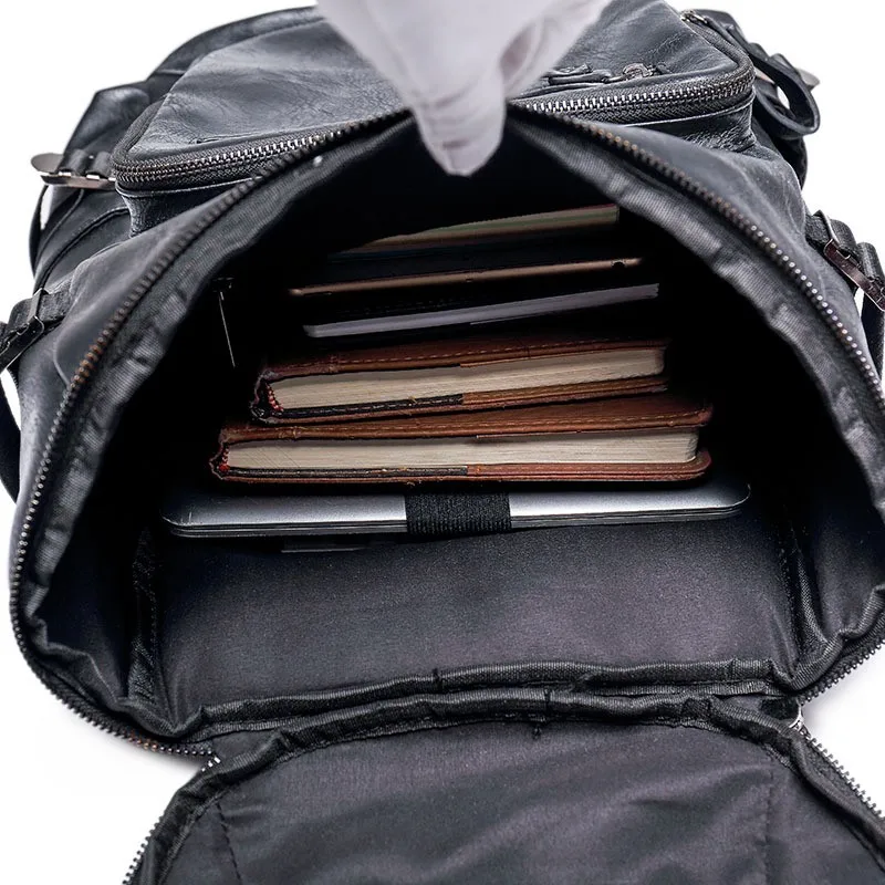Large capacity Leather backpack men laptop Backpacks women travel Shoulder bag College school bags for Teenage male bagpack sac
Large capacity Leather backpack men laptop Backpacks women travel Shoulder bag College school bags for Teenage male bagpack sac