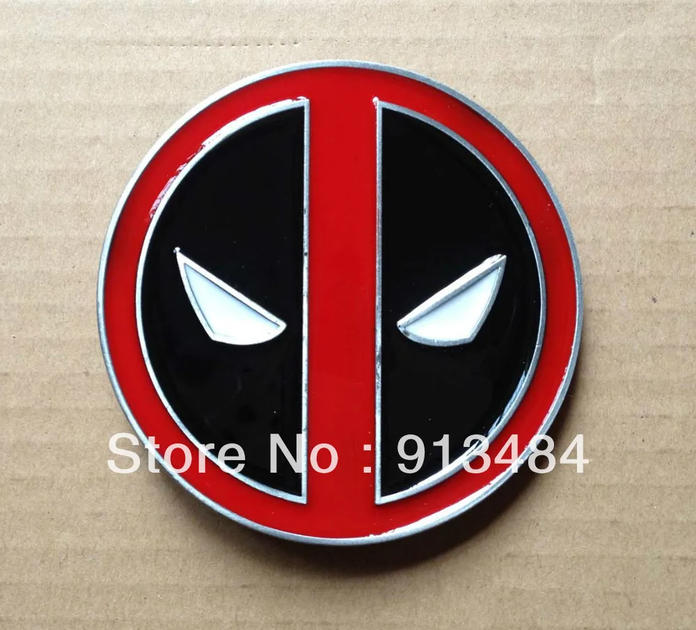 Fashion deadpool belt buckle with pewter finish FP-03304 suitable for 4cm wideth belt with continous stock free shipping
Fashion deadpool belt buckle with pewter finish FP-03304 suitable for 4cm wideth belt with continous stock free shipping