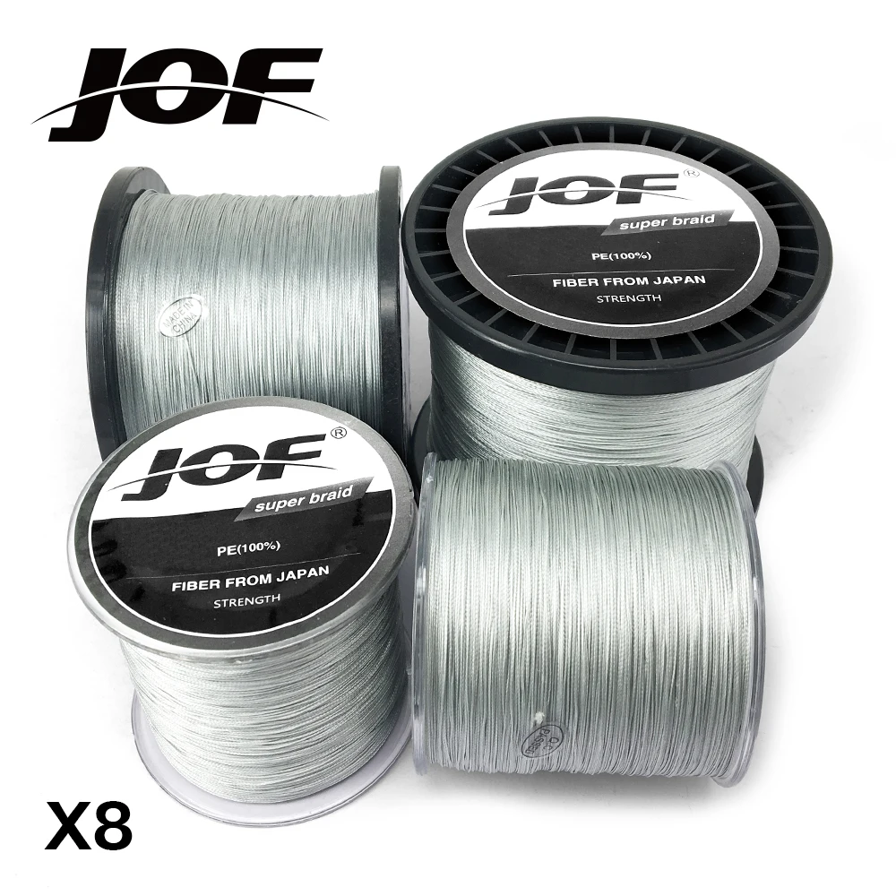 JOF 100M 300M 500M 1000M PE Braided Fishing Line 8 Strands Strong Grey Fishing Line vissen Carp Fishing Saltwater
JOF 100M 300M 500M 1000M PE Braided Fishing Line 8 Strands Strong Grey Fishing Line vissen Carp Fishing Saltwater
