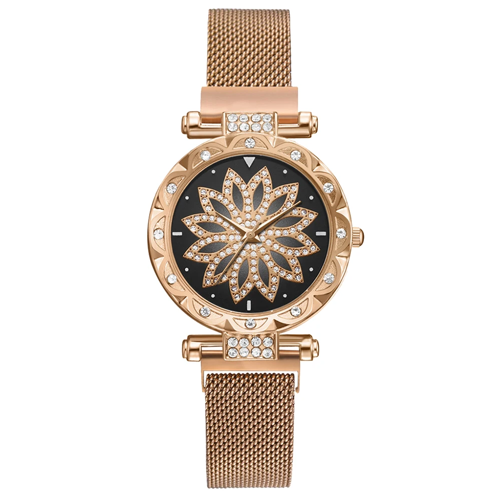 Women Watch Floral Rhinestone Round Dial Mesh Analog Quartz movement Wrist Watch Inlaid Water Diamond British Watch Party Gift
Women Watch Floral Rhinestone Round Dial Mesh Analog Quartz movement Wrist Watch Inlaid Water Diamond British Watch Party Gift