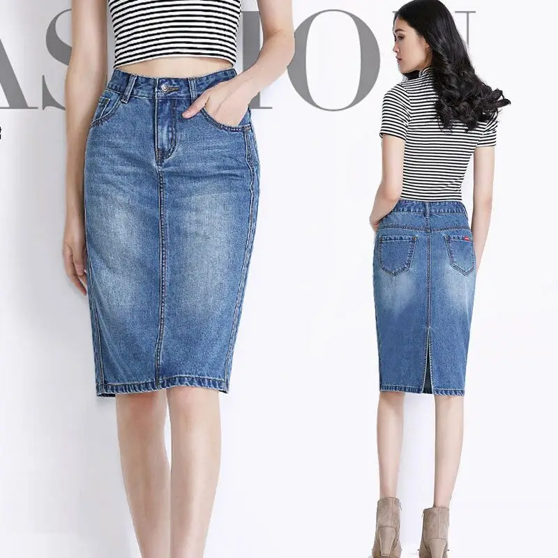 summer women clothing denim fabric washed skirts buttocks skirts knee length high waist women skirts cowboy solid color
summer women clothing denim fabric washed skirts buttocks skirts knee length high waist women skirts cowboy solid color