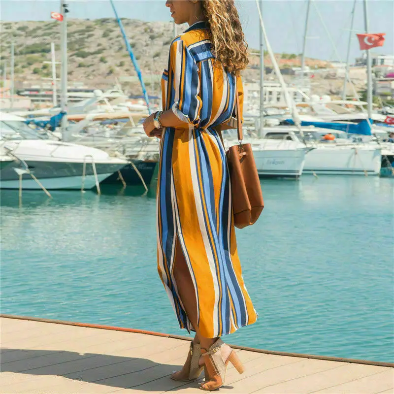 Dress Long Sundress Boho Maxi Party Summer Beach US Dresses Evening Stripe Women
Dress Long Sundress Boho Maxi Party Summer Beach US Dresses Evening Stripe Women