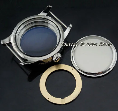 46mm Stainless Steel Watch Case Kit ETA 2836,DG2813/3804,Miyota 8205/8215 Movement Wristwatch Shell
46mm Stainless Steel Watch Case Kit ETA 2836,DG2813/3804,Miyota 8205/8215 Movement Wristwatch Shell