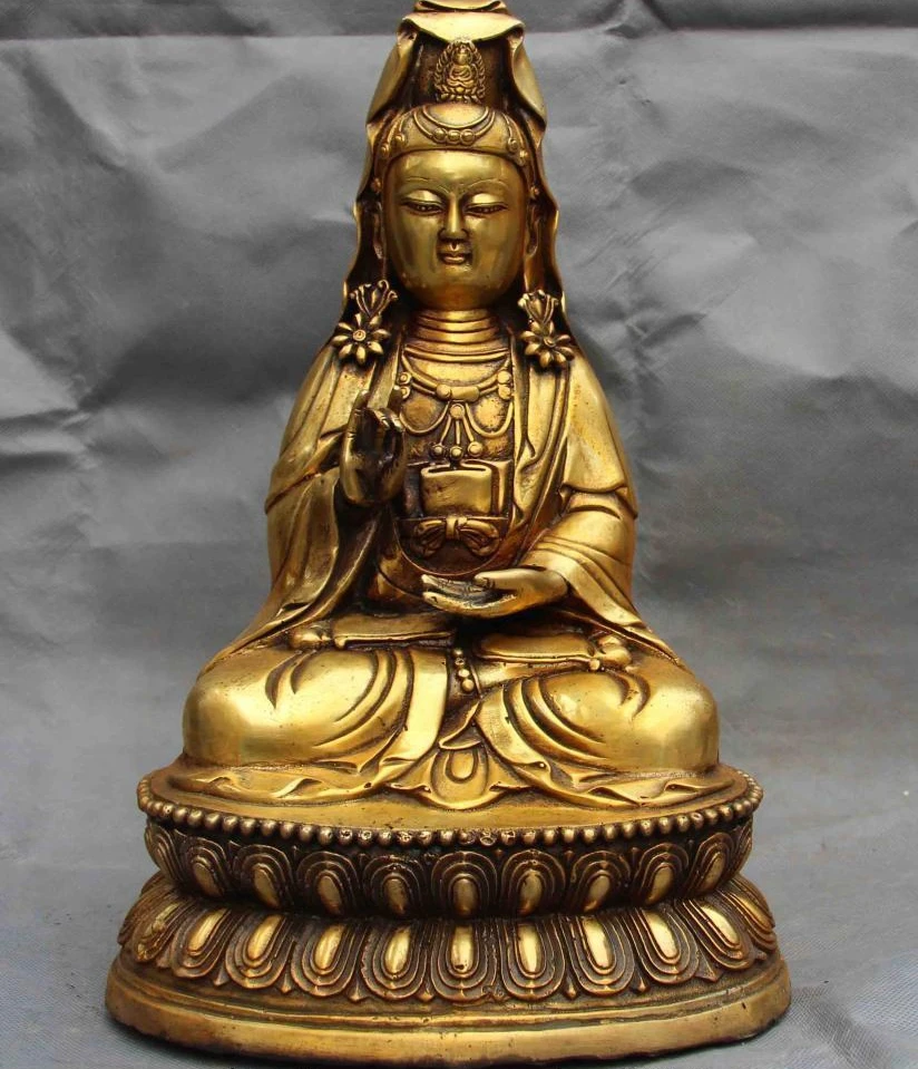 Free Shipping 32cm Chinese Fane Copper Bronze Gild Guan Yin Kwan-yin Boddhisattva Goddess Statue off 50%
Free Shipping 32cm Chinese Fane Copper Bronze Gild Guan Yin Kwan-yin Boddhisattva Goddess Statue off 50%