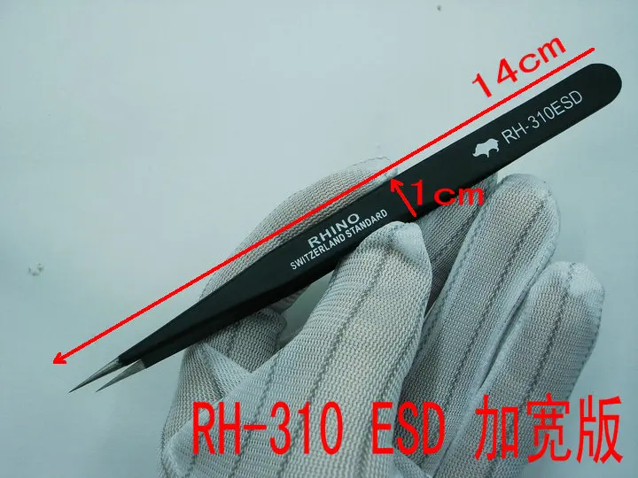

Japanese RHINO Brand RH-310 ESD Tweezers Anti-static High-precision Super Hard For Repairing Watch or Mobile