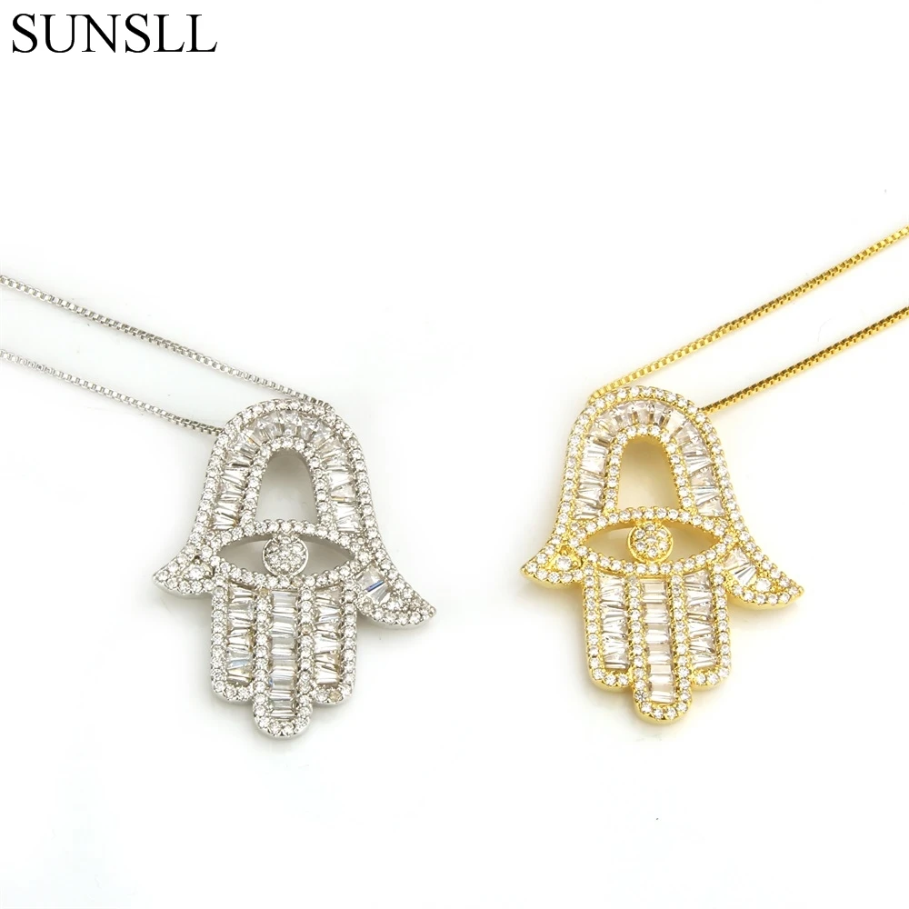 SUNSLL Two Color Copper White Color Cubic Zirconia Palm Pendant Necklaces Women's Fashion Jewelry CZ Colar Feminina
SUNSLL Two Color Copper White Color Cubic Zirconia Palm Pendant Necklaces Women's Fashion Jewelry CZ Colar Feminina