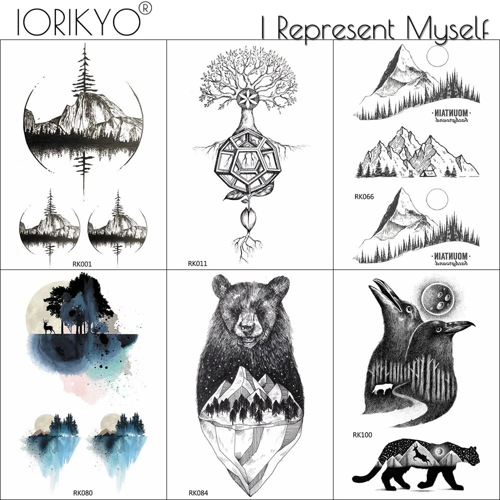 Black Little Bear Iceberg Chains Tree Geometric Tattoos Stickers For Men Arm Crow Tattoo Temporary For Women Waterproof Tatoos
Black Little Bear Iceberg Chains Tree Geometric Tattoos Stickers For Men Arm Crow Tattoo Temporary For Women Waterproof Tatoos