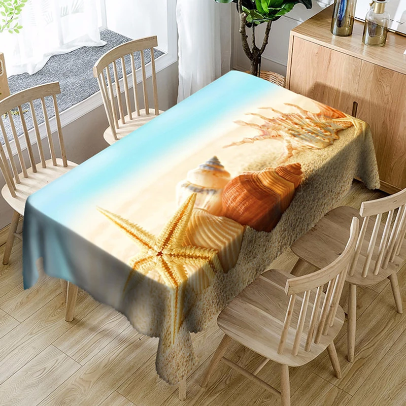 Cotton Tablecloth Creative 3d Conch Starfish on Beach Dustproof Waterproof Cloth Rectangular and Round Table Cloth
Cotton Tablecloth Creative 3d Conch Starfish on Beach Dustproof Waterproof Cloth Rectangular and Round Table Cloth