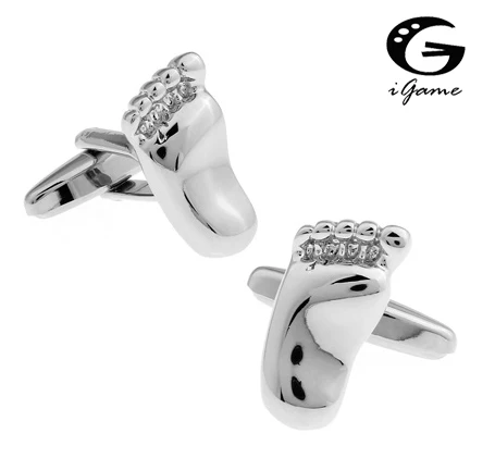 iGame Factory Price Retail Baby Foot Cuff Links Brass Material Silver Color Footsy Design Free Shipping
iGame Factory Price Retail Baby Foot Cuff Links Brass Material Silver Color Footsy Design Free Shipping