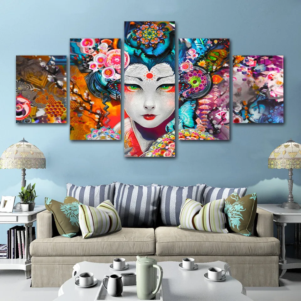 Canvas Wall Art 5 Piece Japanese Flower Wall Picture for Living Room Colorful Anime Posters and Print Painting Home Decor XA2933
Canvas Wall Art 5 Piece Japanese Flower Wall Picture for Living Room Colorful Anime Posters and Print Painting Home Decor XA2933