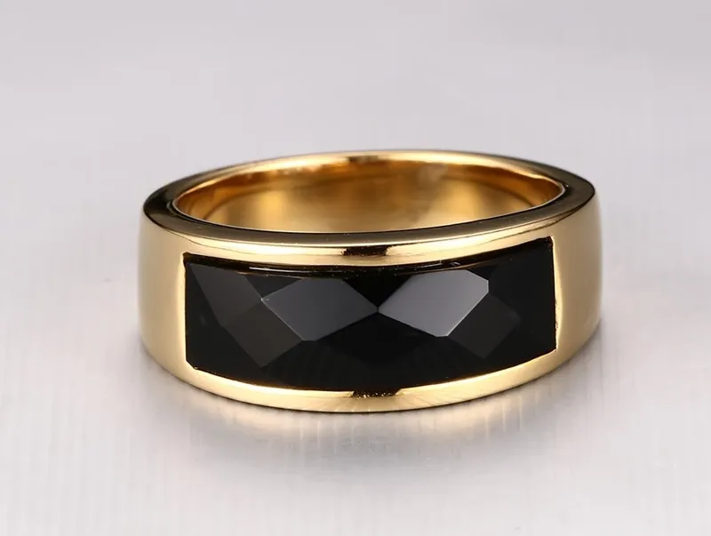 Fashion Stainless Steel Gold-Color Black Ring Men Male Boy Party Gift Trendy Jewelry Free Shipping
Fashion Stainless Steel Gold-Color Black Ring Men Male Boy Party Gift Trendy Jewelry Free Shipping