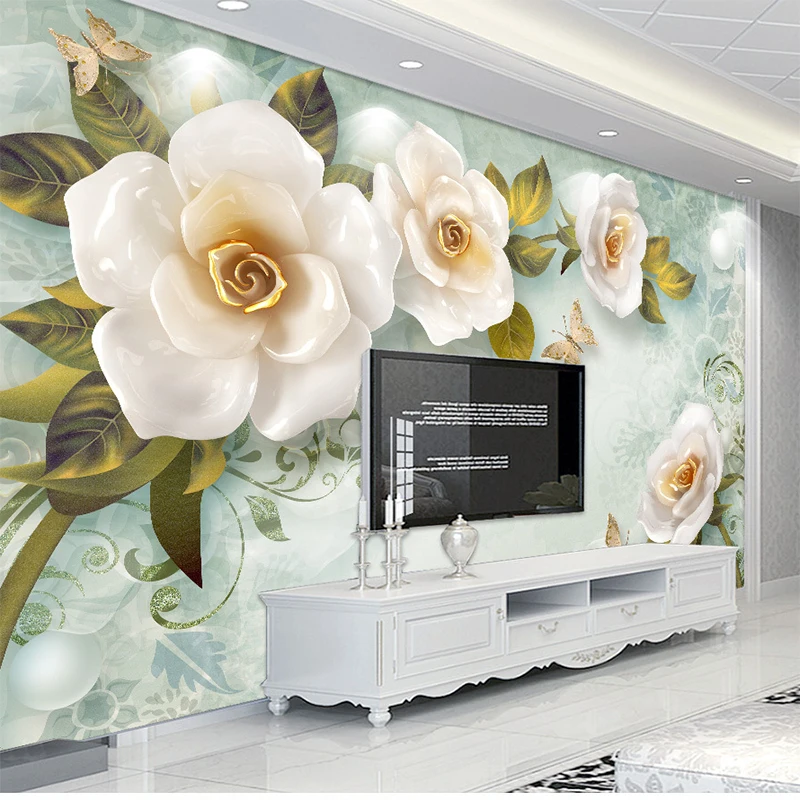 Custom Mural 3D Stereoscopic Embossed Rose European Style Living Room Sofa TV Background Home Decoration Wall Painting Wallpaper
Custom Mural 3D Stereoscopic Embossed Rose European Style Living Room Sofa TV Background Home Decoration Wall Painting Wallpaper