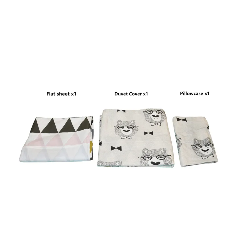 3Pcs Baby Bedding Set Cotton Baby Crib Sets Bear Pattern Baby Linen Include Duvet Cover Pillowcase Flat Sheet without filling
3Pcs Baby Bedding Set Cotton Baby Crib Sets Bear Pattern Baby Linen Include Duvet Cover Pillowcase Flat Sheet without filling