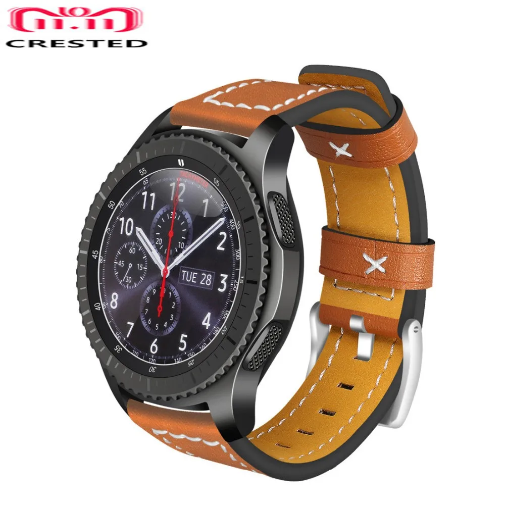 CRESTED Gear S3 frontier strap For Samsung Galaxy Watch 46mm S 3 classic 22mm leather band wrist bracelet correa watchband belt
CRESTED Gear S3 frontier strap For Samsung Galaxy Watch 46mm S 3 classic 22mm leather band wrist bracelet correa watchband belt