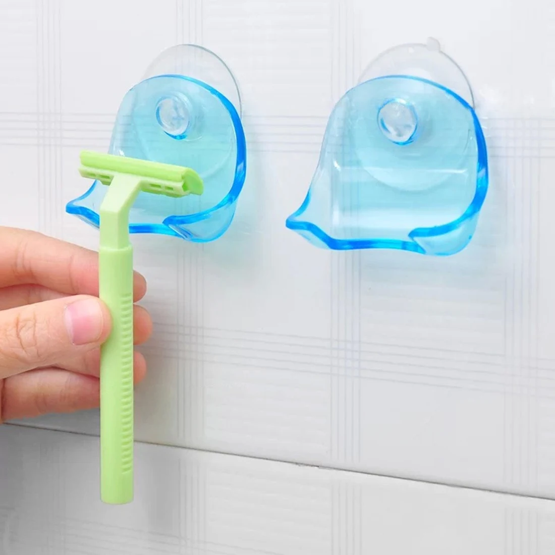 1Pcs Clear Blue Plastic Super Suction Cup Razor Rack Bathroom Razor Holder Suction Cup Shaver
1Pcs Clear Blue Plastic Super Suction Cup Razor Rack Bathroom Razor Holder Suction Cup Shaver