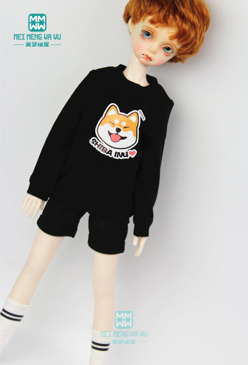 Clothes for doll fits 43cm 1/4 43cm BJD doll clothes fashion sweatshirts, shorts, socks
Clothes for doll fits 43cm 1/4 43cm BJD doll clothes fashion sweatshirts, shorts, socks