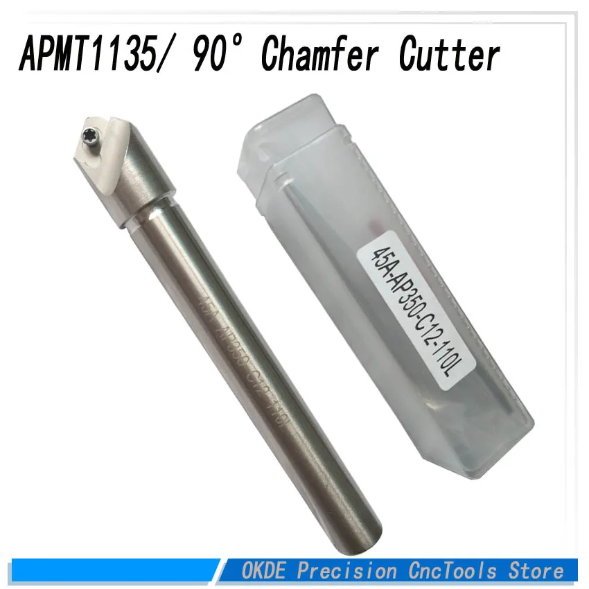 45A-AP350-C16-120L 90 degree chamfer milling cutter arbor for used APMT1135 carbide inserts
45A-AP350-C16-120L 90 degree chamfer milling cutter arbor for used APMT1135 carbide inserts