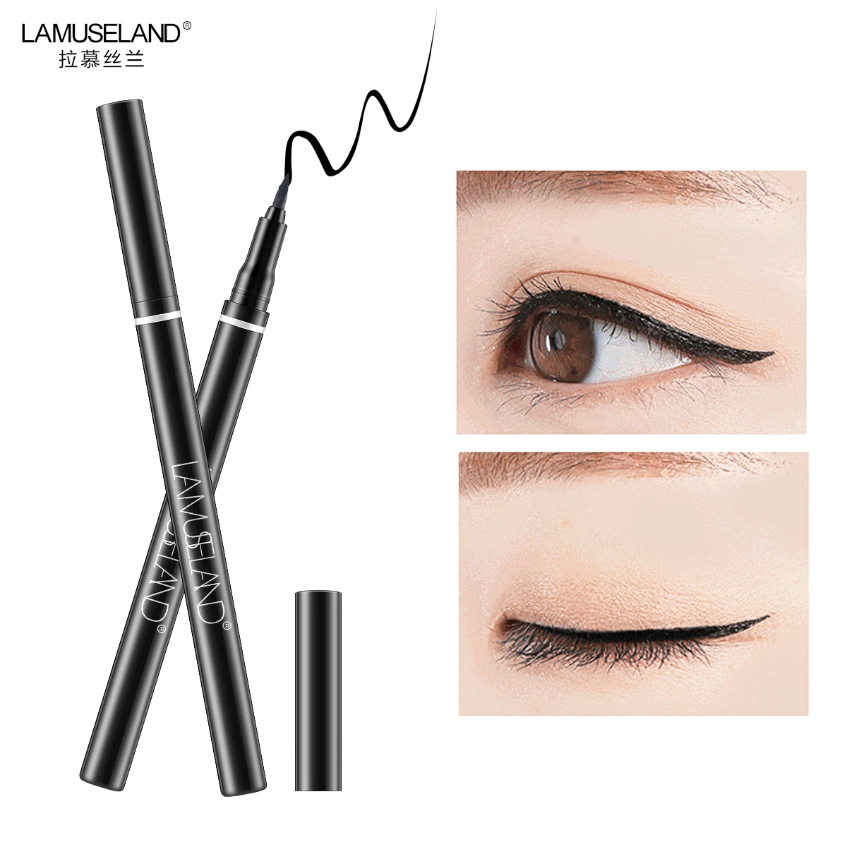 LAMUSELAND Long-Lasting Waterproof Liquid Eyeliner Black Eye liner Makeup #L19E03
LAMUSELAND Long-Lasting Waterproof Liquid Eyeliner Black Eye liner Makeup #L19E03