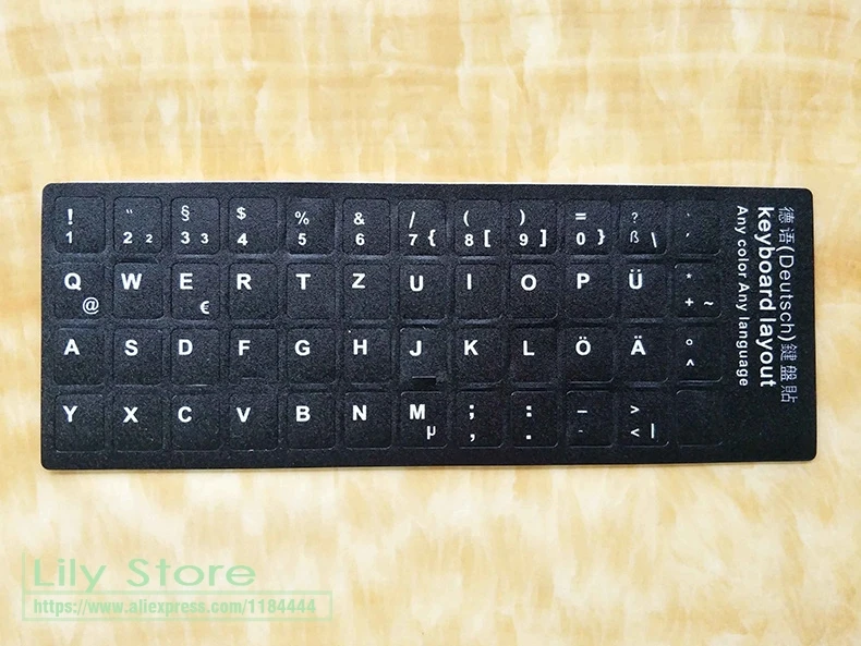 Липкая ПВХ наклейка на клавиатуру для компьютера русском испанском арабском